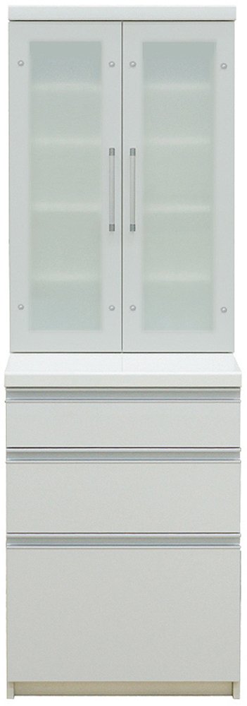 Amazon｜パモウナ 食器棚QF プレーンホワイト 幅60×高さ178×奥行45